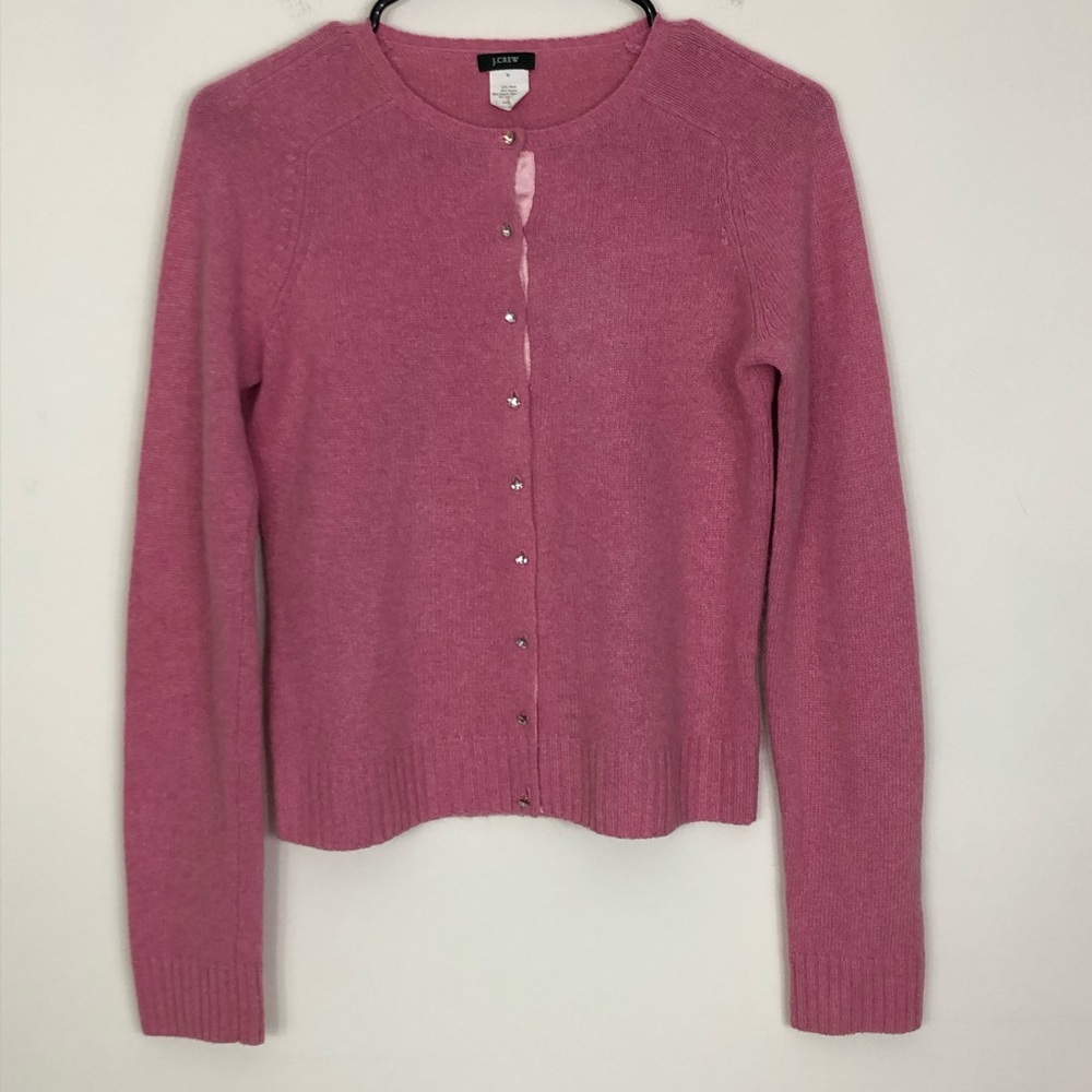 J.Crew Cashmere Angora Blend Jewel Cardigan